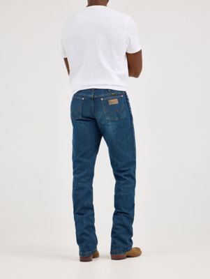 Wrangler® Cowboy Cut® Original Fit Vintage Wash Jean in Mid Indigo