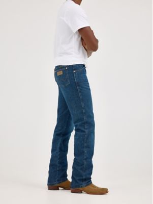 Wrangler® Cowboy Cut® Original Fit Vintage Wash Jean in Mid Indigo