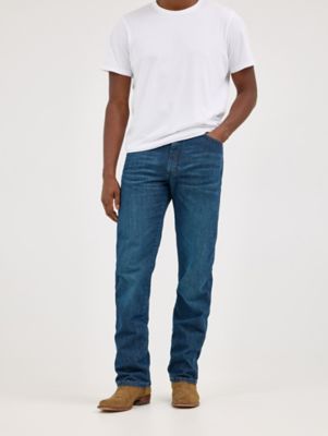 Wrangler® Cowboy Cut® Original Fit Vintage Wash Jean in Mid Indigo