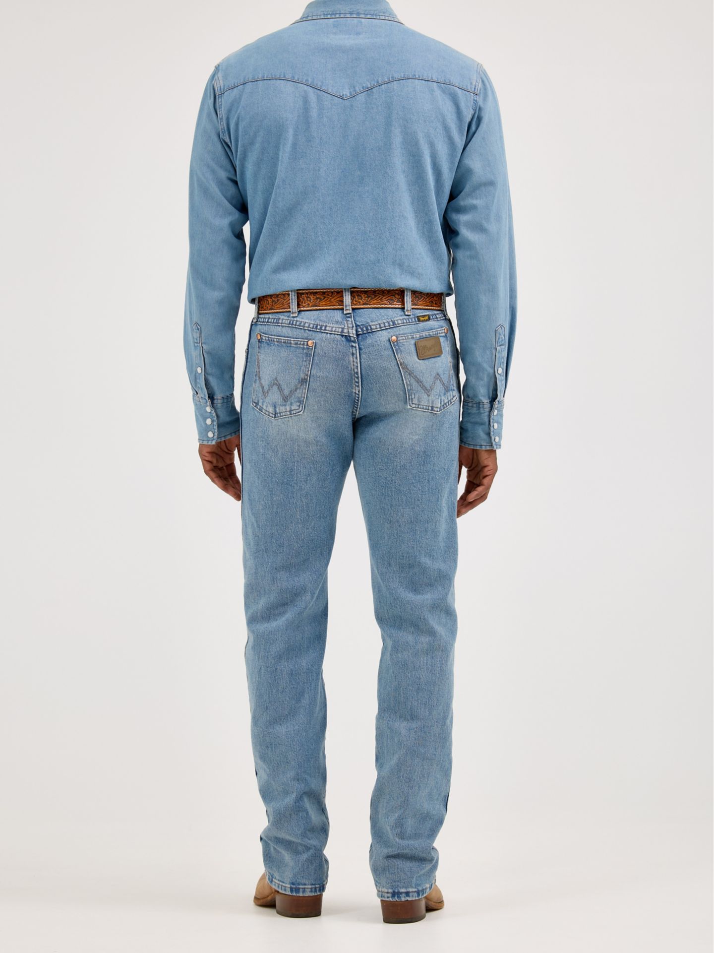 Мужские джинсы Wrangler Cowboy Cut® Original Fit Vintage Wash, цвет: Синий, вариант 1 — фото 3