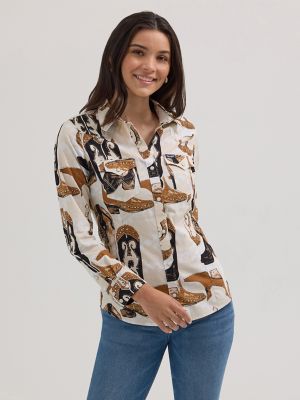Women's Saddle Up Slim Western Snap Shirt