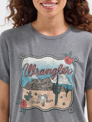 Women's Rope Desert Graphic Tee in Asphalt