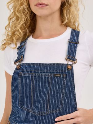 Women's Denim Shortall in True Blue alternative view 4