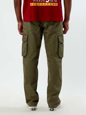 Wrangler® x PacSun Men's Relaxed Cargo Pant in Pine Green