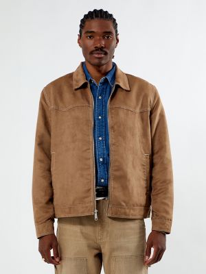 Wrangler® x PacSun Men's Faux Suede Jacket in Brown