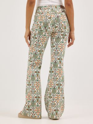 Women's Fierce Flare Laser Print Jean in Vintage Garden alternative view 3