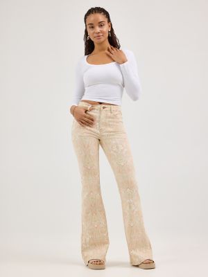 Women's Fierce Flare Print Jean