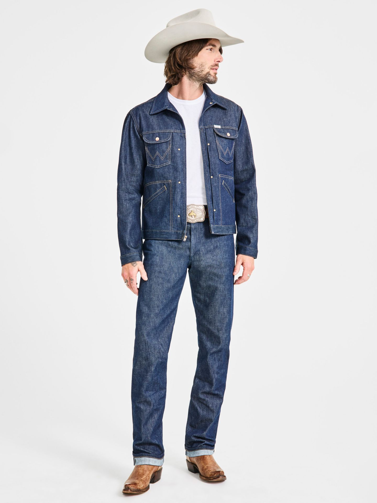 Мужские джинсы Wrangler Cone Denim® White Oak Selvedge, цвет: Индиго — фото 3