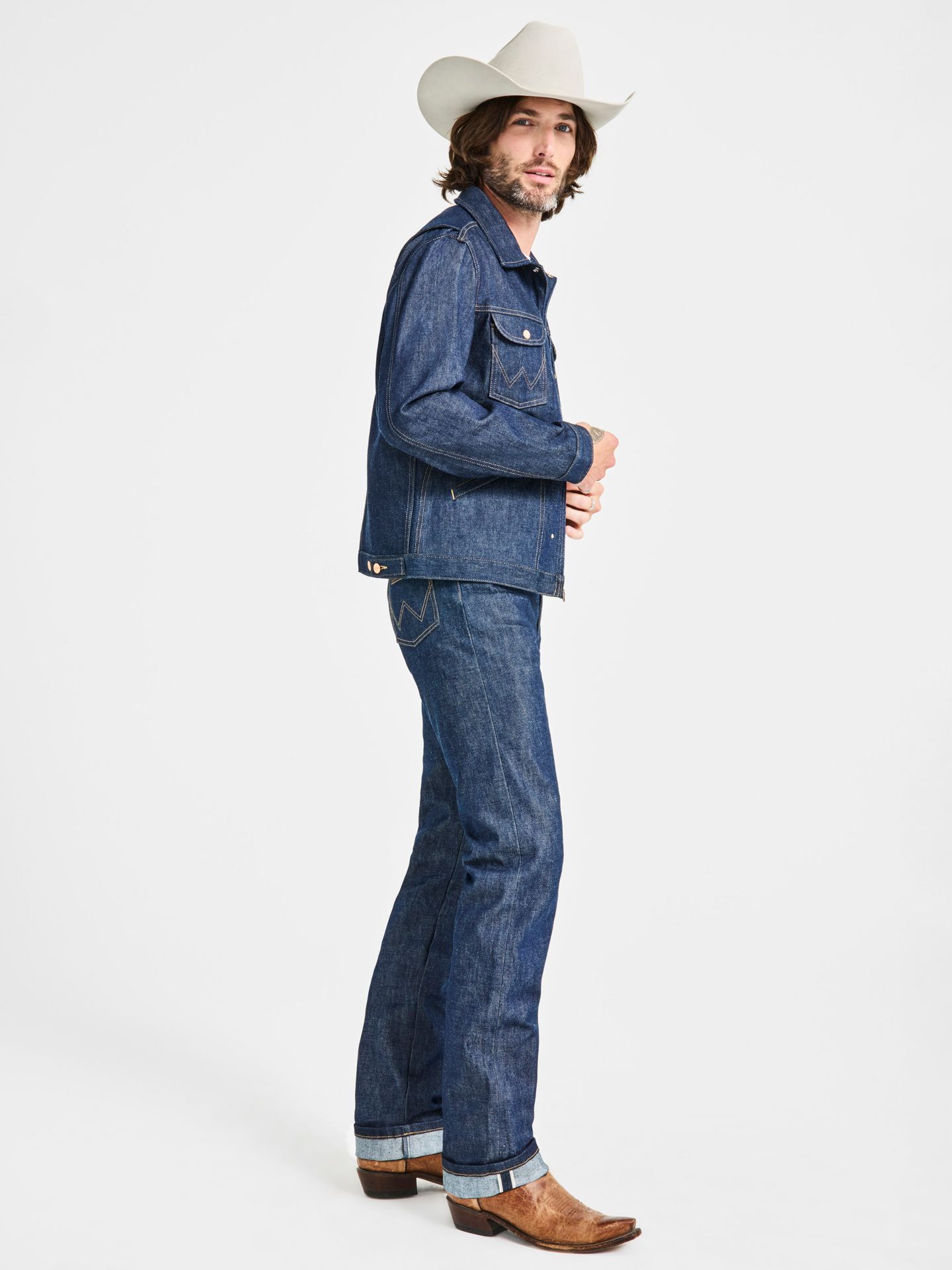 Мужские джинсы Wrangler Cone Denim® White Oak Selvedge, цвет: Индиго — фото 4