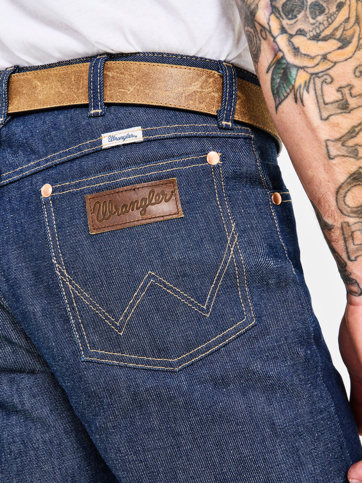 Мужские джинсы Wrangler Cone Denim® White Oak Selvedge, цвет: Индиго — фото 7