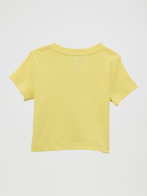 Little Girl's Logo Graphic Tee in Yellow alternative view