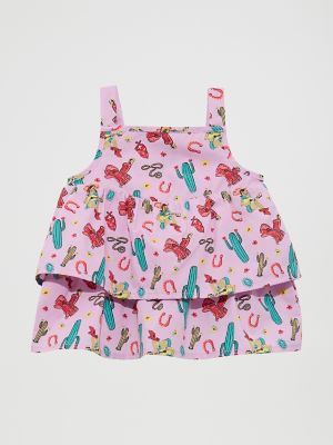 Little Girl's Printed Ruffle Tank