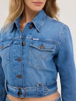 Women's Denim Moto Jacket in Blossoming alternative view 5