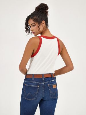 Womens Ringer Tank:Vintage White:S alternative view 3