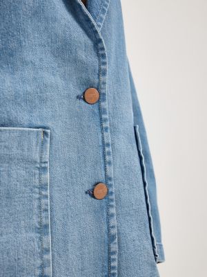 Women's Denim Blazer in Baby Blue alternative view 6