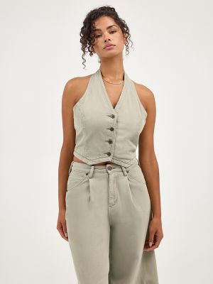 Women's Halter Vest in Tea