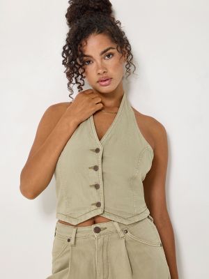Women's Halter Vest in Tea