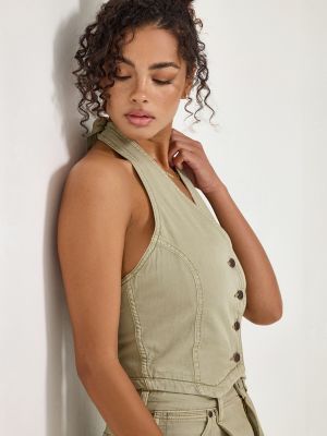 Women's Halter Vest in Tea alternative view 7