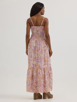 Women's Smocked Bodice Maxi Dress