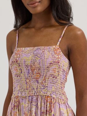 Women's Smocked Bodice Maxi Dress