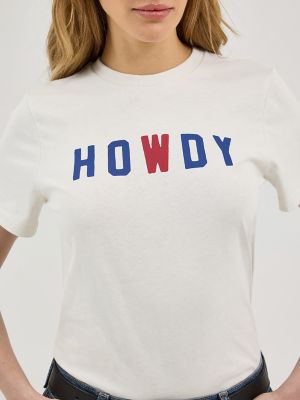 Women's Howdy Tee in Vintage White