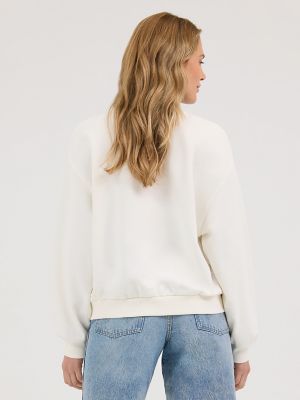 Women's Oversized Graphic Sweatshirt in Vintage White alternative view 4