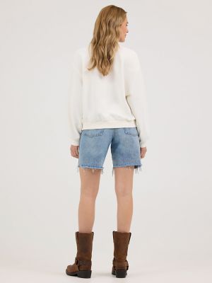 Women's Oversized Graphic Sweatshirt in Vintage White alternative view 5