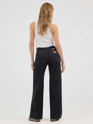 Women's Tie Front Loose Jean in Rinse Black alternative view 9