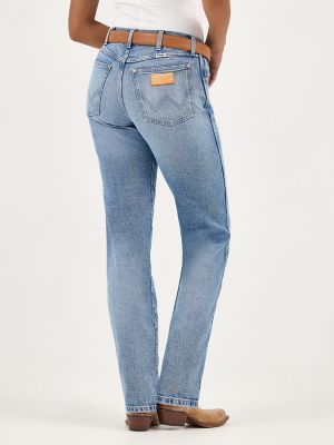 Women's Sunset Mid Rise Straight Jean in Frosty Silver