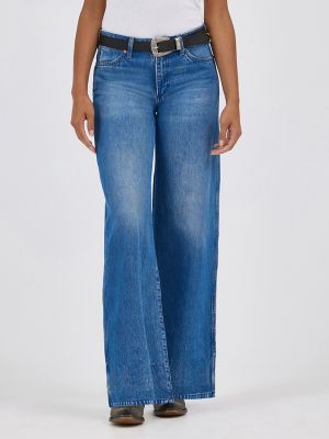 Women's Worldwide Mid Rise Wide Leg Jean in Ranch Housedown
