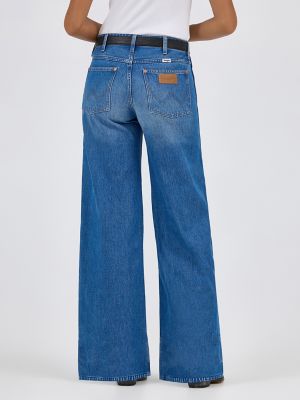 Women's Worldwide Mid Rise Wide Leg Jean in Ranch Housedown