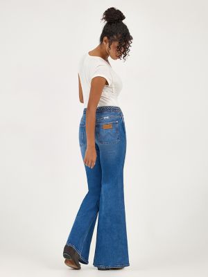 Women's Braided Flare Jean in Soft Sapphire alternative view 7