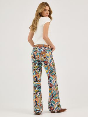 Women's Print Flare Jean in Latigo Print alternative view 2