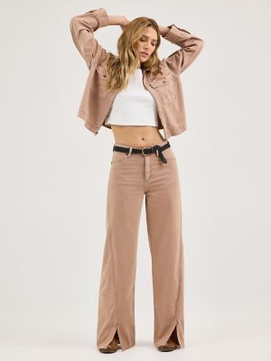 Women's Loose Spat Jean in Raw Umber alternative view 3