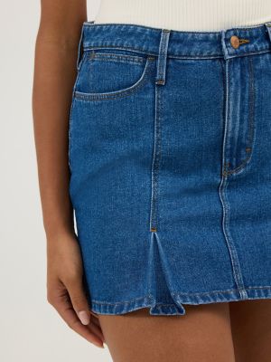 Women's Pleated Mini Skirt in Carolina alternative view 2