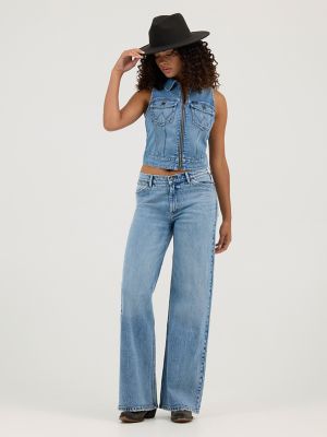 Women's Denim Zip Vest in Dallas