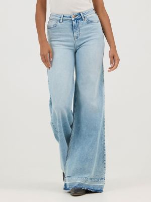 Women's High Rise Wide Leg Jean in Oasis