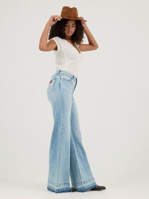 Women's High Rise Wide Leg Jean in Oasis