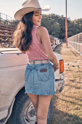 Women's Wrangler Retro® Bailey Denim Skirt in River alternative view