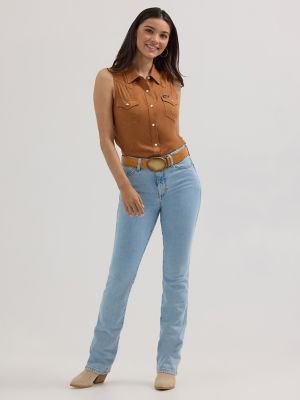 Women's Wrangler Retro® Textured Slim Western Snap Tank in White