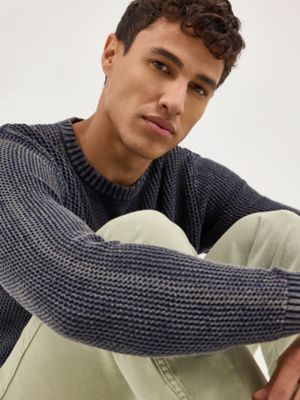 Men's Crewneck Sweater in Navy alternative view 3