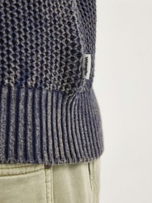 Men's Crewneck Sweater in Navy alternative view 6