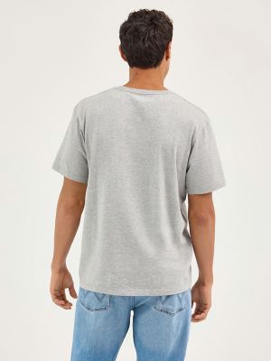 Men's Go West Graphic T-Shirt in Mid Grey Mel alternative view 3