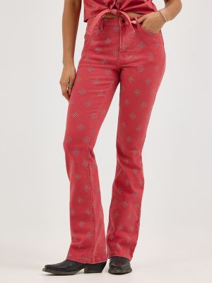Women's Bold Boot Print Jean in Diamond Bay