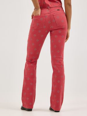 Women's Bold Boot Print Jean in Diamond Bay