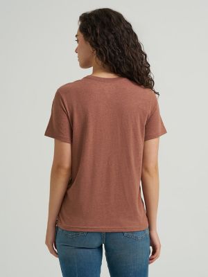 Women's Wrangler Long Live Cowboys® Reg Fit Tee in Cacao Nibs Heather