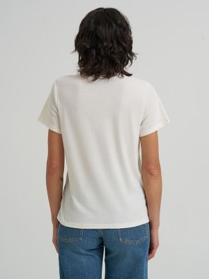 Women's Wrangler Western Graphic Reg Fit Tee in Egret Heather