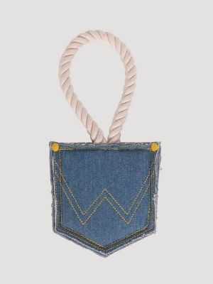 Denim Pocket Rope Pet Toy