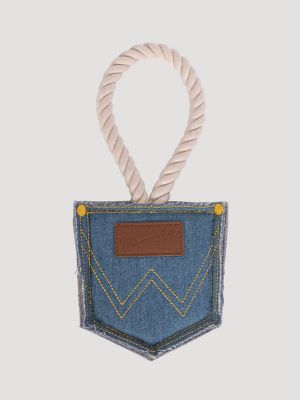 Denim Pocket Rope Pet Toy