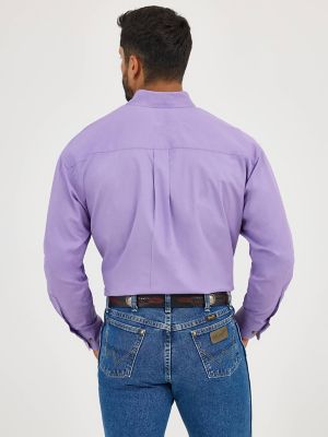 Men's George Strait Long Sleeve One Pocket Button Down Solid Shirt